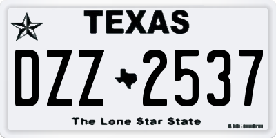 TX license plate DZZ2537