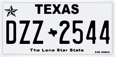 TX license plate DZZ2544