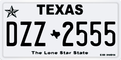 TX license plate DZZ2555