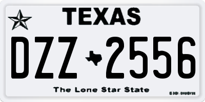 TX license plate DZZ2556