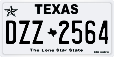 TX license plate DZZ2564