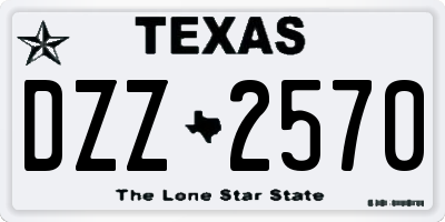 TX license plate DZZ2570
