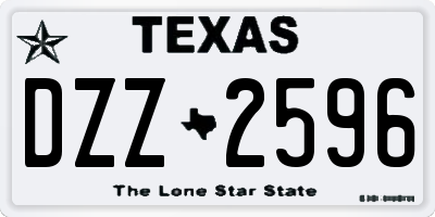 TX license plate DZZ2596