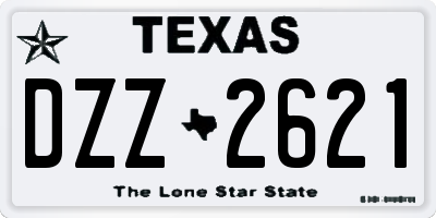 TX license plate DZZ2621