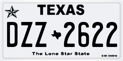 TX license plate DZZ2622