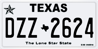 TX license plate DZZ2624