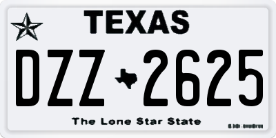 TX license plate DZZ2625