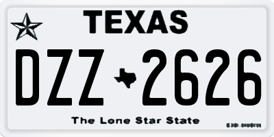 TX license plate DZZ2626