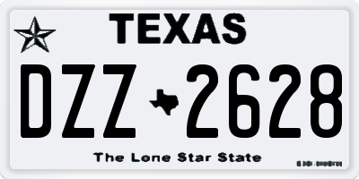 TX license plate DZZ2628