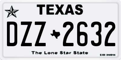 TX license plate DZZ2632