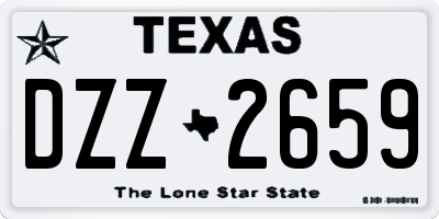 TX license plate DZZ2659