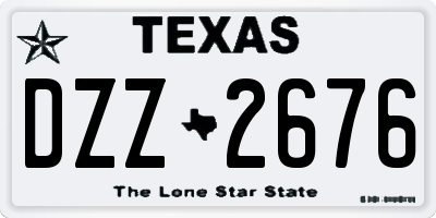 TX license plate DZZ2676