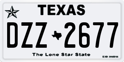 TX license plate DZZ2677