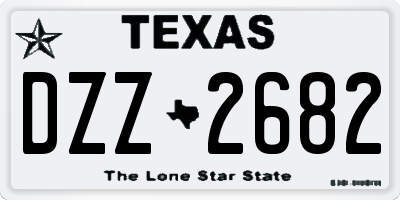 TX license plate DZZ2682