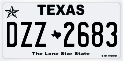 TX license plate DZZ2683