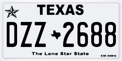 TX license plate DZZ2688