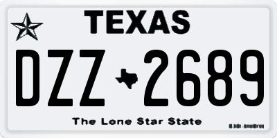 TX license plate DZZ2689