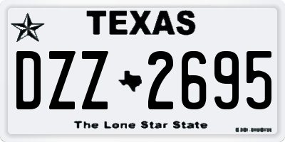 TX license plate DZZ2695