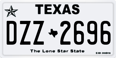 TX license plate DZZ2696