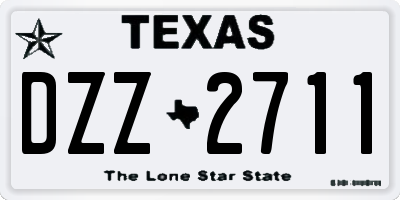 TX license plate DZZ2711