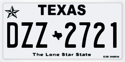 TX license plate DZZ2721