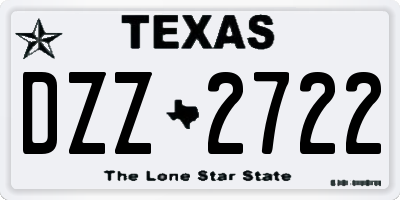 TX license plate DZZ2722