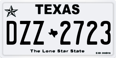 TX license plate DZZ2723