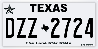 TX license plate DZZ2724