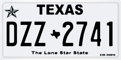 TX license plate DZZ2741