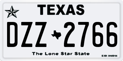 TX license plate DZZ2766