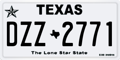 TX license plate DZZ2771