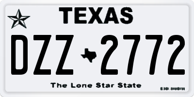 TX license plate DZZ2772