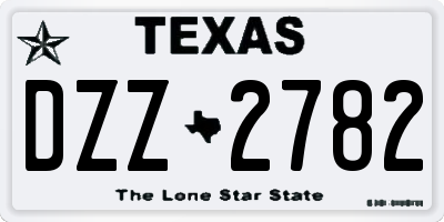 TX license plate DZZ2782