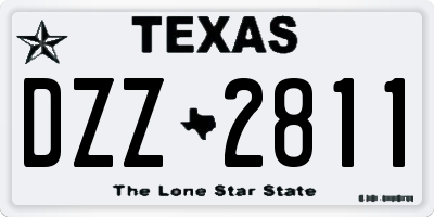 TX license plate DZZ2811