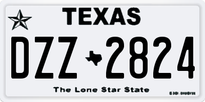 TX license plate DZZ2824