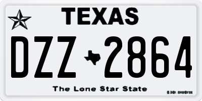TX license plate DZZ2864