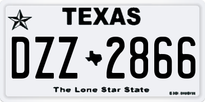 TX license plate DZZ2866