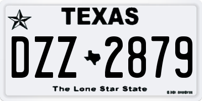 TX license plate DZZ2879