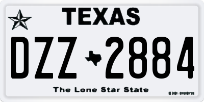 TX license plate DZZ2884