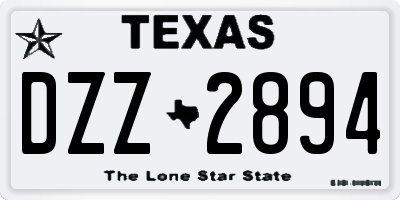 TX license plate DZZ2894