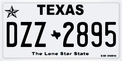 TX license plate DZZ2895