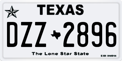 TX license plate DZZ2896