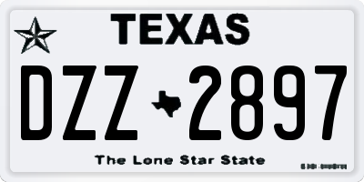 TX license plate DZZ2897