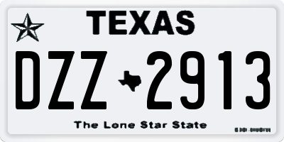 TX license plate DZZ2913