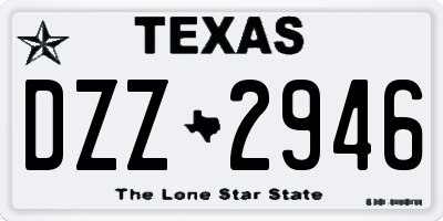 TX license plate DZZ2946