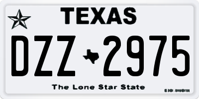 TX license plate DZZ2975