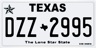 TX license plate DZZ2995