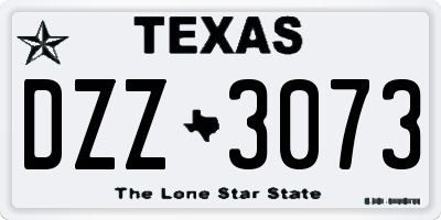 TX license plate DZZ3073