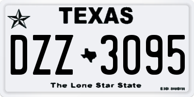 TX license plate DZZ3095