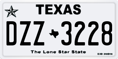 TX license plate DZZ3228
